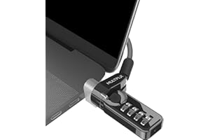 Multplx Universal Laptop Security Lock | Compatible With All Laptops inc Macbook | 1.7m Anti-theft Cable | 4 Digit Combination Lock | Cut Resistant Steel Cable