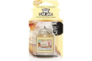 Yankee Candle 1220923E Car Jar Ultimate Air Freshener, Vanilla Cupcake