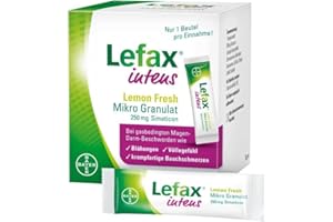 ‎LEFAX Lefax Intens Lemon Fresh Mikro Granulat bei stärkeren Blähungen und weiteren gasbedingten Beschwerden wie Druck- und Völlegefühl, krampfartigen Bauchschmerzen, ideal für unterwegs, 50 Beutel