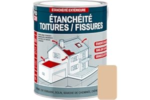 PRO COM Peinture, résine d'étanchéité toiture, réparation tuiles, fissures, anti-fuites, décore, protège, plusieurs coloris PROCOM 2.5 litres
