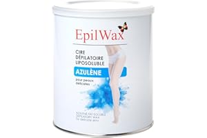 EpilWax Pot de Cire Liposoluble à l’Azulène pour Épilation - Cire Chaude Professionnelle en Pot de 800 ml