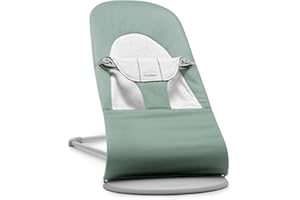 BabyBjörn Hamaca Balance Soft, Tejido/Jersey, Salvia claro/Gris