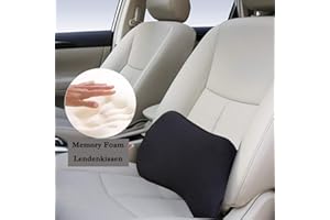Big Ant Poduszka lędźwiowa, ortopedyczne podparcie lędźwiowe, poduszka podpierająca piankę z pamięcią kształtu, idealna do samochodów, krzeseł biurowych i wózków inwalidzkich (czarna)