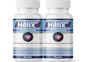Helix Original - Complément naturel pour les douleurs articulaires | Avec Extrait D'Escargot, Curcuma Et Boswellia | Sans lactose, sans gluten | 2 unités (60 capsules)