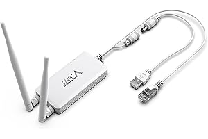 Vonets VAP11S 2,4 GHz industrieller Mini-WLAN-Router, Wireless Bridge/Repeater, 2 RJ45-Ethernet-Ports und 2 Externe Antennen, unterstützt elektronische Waagen, SPS und andere Anwendungen