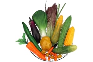 Meiwlong 22 PCS Künstliche Lebensecht Gemüses Gefälscht Realistisch Requisiten Dekoration Haushalt Party Faux Simulation Fotografie Modell Ornament Küche Fest