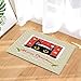 Produktbild cdhbh Happy New Year Decor Funny schwarz Katze mit Weihnachtsmütze Bad Teppiche rutschhemmend Fußmatte Boden Eingänge Innen vorne Fußmatte Kinder Badematte 39,9 x 59,9 cm Badezimmer Zubehör