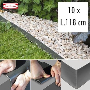 Set Rasenkante Kunststoff Anthrazit Gesamtlänge 11,70 Meter 10100