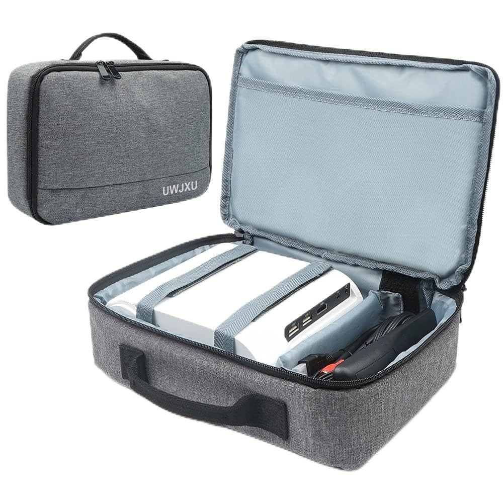 UWJXU Projector Case Travel Bag Carry Case, Portable Carrying Handbag, up to 10.6 x 7.3 x 3.2 inch Gray