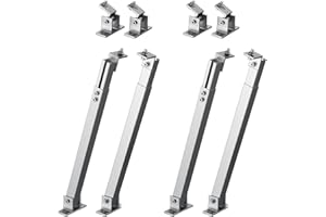 ZENDURE SUPERCHARGED Zendure Kit de Support de Montage de Panneau Solaire, Installation de Panneau Solaire de Toit plat Réglable Indépendamment 15-45°, Support de Panneau Solaire Réglable pour Toiture de Tuiles Verticales