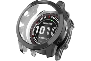 MYSNBKN Protector Case Compatible with Garmin Fenix 7,TPU Slim Plated Case Shock-Proof Cover All-Around Protective Bumper Shell for Garmin Fenix 7 Solar/Fenix 7 Sapphire Solar (No protective film)