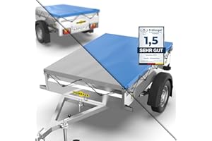 Tarpofix® Anhängerplane 211 x 116 cm mit Planenseil | PVC Flachplane | Humbaur Anhängerplane verstärkt für 750 kg PKW Anhänger | Schutzplane für Anhänger max