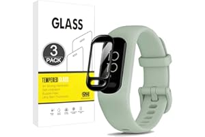 E-Hamii Displayschutzfolie kompatibel mit Garmin Vivosmart 5,[3 Stück][3D Curved Full Cover][Kratzfest, High Definition] Schutzfolie für Garmin Vivosmart 5