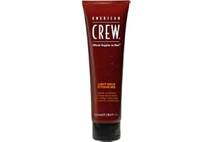 American Crew Light Hold Gel, 250 ml, styling-gel med värmeskydd för män, hårprodukt med lätt fäste, stylingprodukt för fylli
