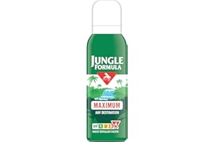 Jungle Formula Aerosol repellente massimo da 125 ml - Massima resistenza, contro zanzare, insetti pungenti e zecche - Fino a 9 ore di protezione per qualsiasi destinazione incl. Tropici- con DEET