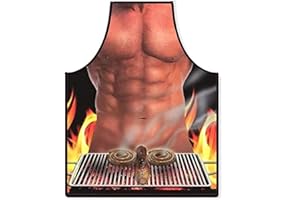 SIXIUDIA Grill-Schürze für Männer， Lustige Küchenschürze, grillmeister schürze,Motiv Schürze - lustige Geschenke zum Vatertag - Geschenkideen Papa & Opa