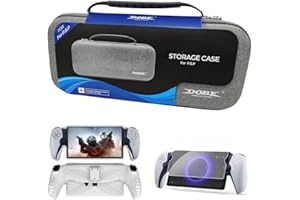 AZURAOKEY PS Portal-Zubehör, Hartschalen-Tragetasche, Silikon-Soft-Grip-Cover-Schutzhülle und Displayschutzfolie 8 Zoll for Playstation 5 Portal-Zubehör