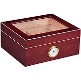 Kırmızı Camlı Humidor Puro Kutusu rb95khv
