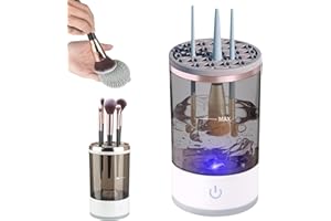 ZFZZC Limpiador de Brochas de Maquillaje, Limpiador Eléctrico de Brochas de Maquillaje, USB Hilandero de Limpieza Automático para Brochas Cosméticas, Brochas Limpias y Refrescantes sin Esfuerzo