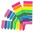 OWLKELA Self-Adhesive Page Markers, 800 Pieces [8 Neon Colors, 2 Designs] - SELF_STICK_NOTE