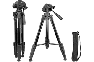 Nuroum Tripod, 45-130cm Height Adjustable Webcam Stand Mount for C40, C46, V21, V21-AF, V403, Lightweight Nonslip Mount Tripod Stand w/Bag and 1/4’’ Thread for Camera/Projector/Smartphone/Flashlight