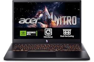 acer Nitro V 15 15,6" (Intel Core i7 13620H, 16 GB RAM DDR4, 1024 GB SSD, NO OS, nVidia GeForce RTX 5060) Color Negro, Teclado QWERTY Español