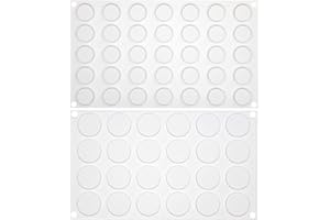 FUNSHOWCASE Stampo piatto rotondo in silicone per mini crostate, biscotti, dessert, cioccolato, caramello, caramelle, resina epossidica UV, sapone per gioielli