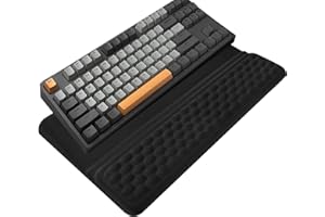 lomonmen Supporto Tastiera Pc con Poggiapolsi,Poggiapolsi Tastiera Ergonomico per Tastiera,Ufficio,Casa,Adatta a Tutte le Dimensioni Della Tastiera