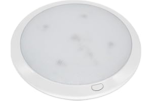 Dream Lighting Lampa sufitowa do przyczepy kempingowej, podtynkowa, oświetlenie LED, do kampera, łodzi, kampera, 21,5 cm, dwukolorowa, ściemniana, IP44