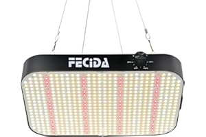 FECiDA lampada led per piante Dimmerabile 6000 Lumen, 65 Watt lampada per piante da interno, luce per piante lampada Spettro Completo, luci piante interno con Funzione Daisy Chain