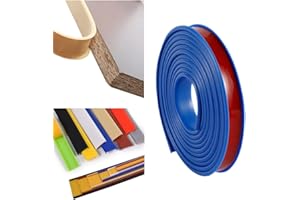 FEINIAO Cinta autoadhesiva de TPE de 5 m para bordes de muebles, tira de sellado en forma de U, tira de borde de encimera de cocina, anticolisión a prueba de golpes para armario de bricolaje (16 mm, azul)