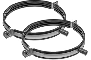 Vent Systems Ø 160 mm, set med 2 slangklämmor för alla typer av ventilation, anslut de runda raka kanalerna till väggen eller