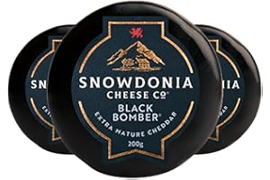 GREAT BRITISH TRADING LIMITED Snowdonia Cheese Company 3 x 200g Black Bomber Extra Mature Cheddar Cheese Truckles Gift Hamper