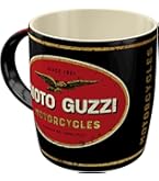 Nostalgic-Art Tazza da caffè retrò, Moto Guzzi – Logo Motorcycles – Idea regalo per amanti di motociclisti, Design vintage, 330 ml, in ceramica