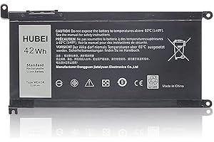 HUBEI WDX0R WDXOR Reemplazo de la batería del portátil para DELL Latitude 3480 3580 3189 3379 Inspiron 15 5565 5567 5568 5578 5579 7560 7570 7573 7579 7580 7569 5368 5378 5379 Vostro 5468 5568 (11.4V 42Wh)