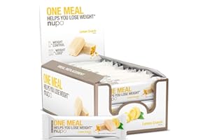 NUPO One Meal Bar – Lemon Crunch I Tasty meal replacement bars for a balanced diet plan I Helps you lose weight I High in protein I 24 vitamins and minerals I 24 x 60g