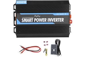 TERISASS Przetwornica mocy czysta fala sinusoidalna 4000 W 8000 W przetwornica transformatora mocy DC 12V na AC 220V przemiennik napięcia z portami USB + 2 gniazdo AC