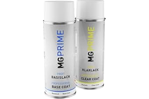 MG PRIME set de bombes aérosols RAL 5026 Bleu nuit nacré/Pearl night blue brillant base vernis bombe aérosol 400ml