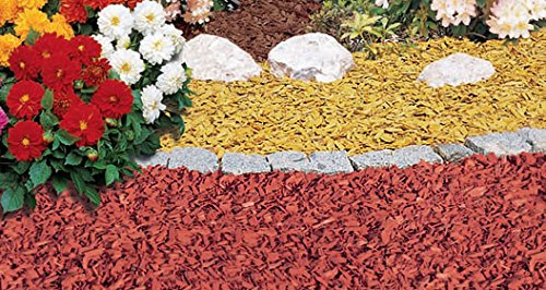 Farbiger Rindenmulch Holzdekor Garten-Deko Mulch 60Ltr. – verschiedene Farben (Orange) - 3