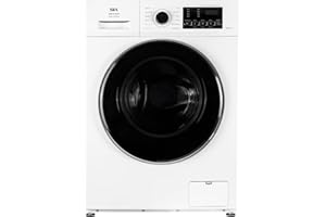 SIA SWM101400W Freestanding 10kg Washing Machine, 1400 RPM, 12 Programs, A Energy Rating, BLDC Inverter Motor, LED Display, 3-24hr Timer Delay, 2 Year Manufacturers Guarantee, White