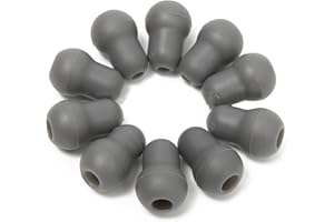 BODYA Weiche Silikon-Ohrstöpsel für Littmann-Stethoskop, wiederverwendbar, Grau, 10 Stück