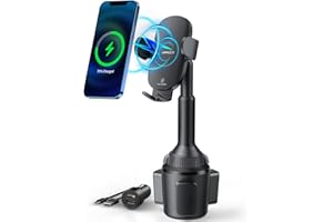 Apps2Car Handyhalterung Auto Mit Ladefunktion.15W Fast Wireless Charger Auto, Autobecherhalter Qi-Ladegerät Telefonhalterung Mit Qc 3.0 Adapte Kompatibel Mit iPhone,Samsung, Huawei Lg Usw.