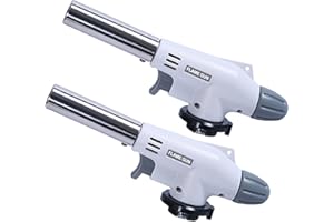DBZQSCW 2 Pack Blow Torch, Kitchen Butane Torch, Professional Cooking Gas Torch Lighter Adjustable Flame Torches Chef Cooking Torch(Butane Gas is Not Included)