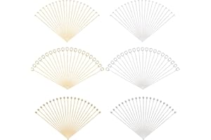 PH PandaHall 300 Stück Schmuckherstellungsnadeln 5cm Kopfstifte Augenstifte Kugelstifte Goldene Und Silberne Schmucknadeln 21~23 Gauge Bastelnadeln Für Selbstgemachte Ohrringe Armbänder Halsketten