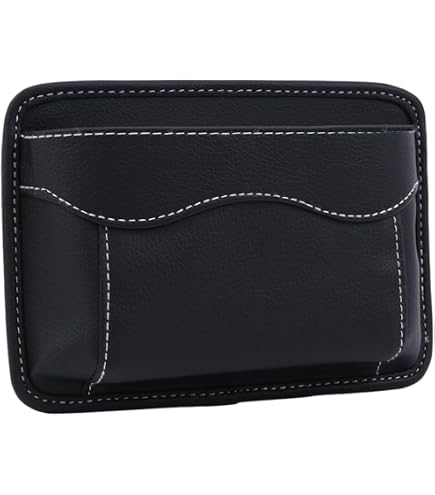 Organiseur Latéral Pour Siège Auto En Cuir PU – 18x12.5cm, Rangement Téléphone, Clés, Monnaie, Documents