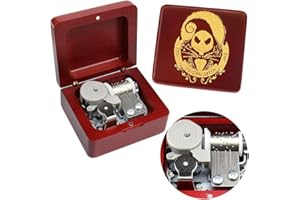 Sinzyo Nightmares before Christmas La music box This Is Halloween Birthday Valentine music box Regalo vintage (Scatola di legno rossa)