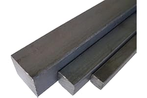B&T Metall Stahl Vierkant 8 x 8 mm ST 37 gewalzt, schwarz - 6 Stück à 995 mm (6 Meter Stange geteilt)