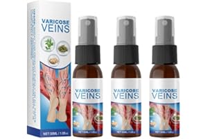 ISAKEN 3 Stück Veinhealing Varicose Veins Spray,Krampfadern Entfernen,Besenreiser Entfernen,Varicose Vein Soothing Spray,Vein Healing Varicose Veins Treatment Spray for Legs,Improve Blood Circulation,30ml