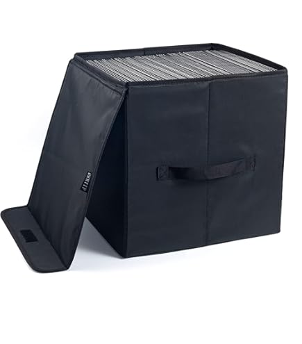 Boîte De Rangement Pliable Pour Disques Vinyles, Organisateur