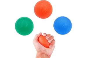 FENGZIZH 3Pcs Stress Ball - Hand Exercise Ball for Adults, Triple Density Squeeze Balls for Hand Therapy & Grip Strengthening - Muscle Focus Improvement, Arthritis & Stress Relief